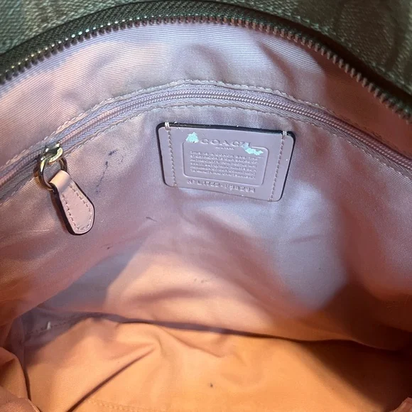 Coach Tan and Pink Shoulder Bag - Picture 9 of 14